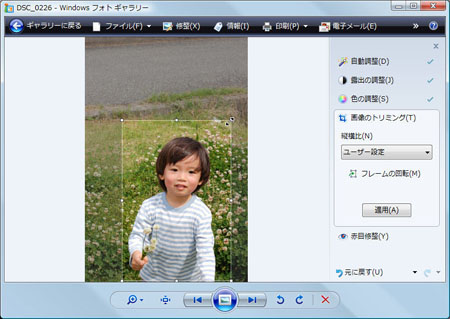 写真を編集(へんしゅう)する:手順4