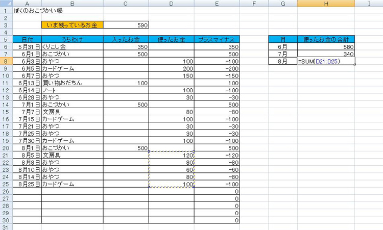 表計算ソフトのエクセルでグラフを作ろう：手順6
