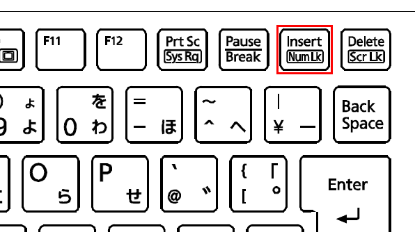 「Insert」キーの画像イメージ