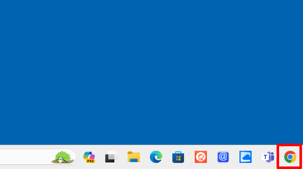 Google Chromeを起動する画面のイメージ