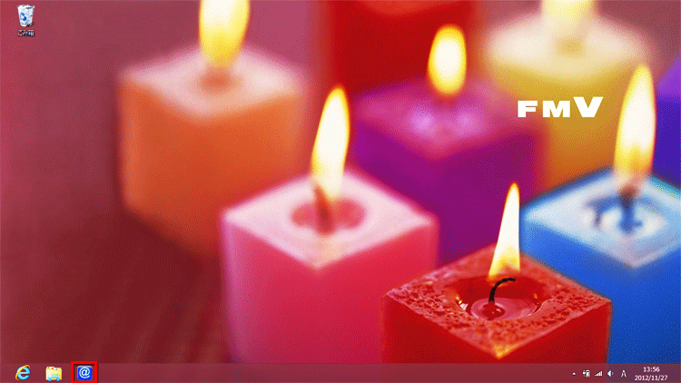 �^�X�N�o�[�ɂ���u�����j���[�v�̃A�C�R�����N���b�N���Ă����ʃC���[�W