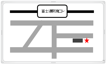 コンビニと目的地のマンションの地図のイメージ