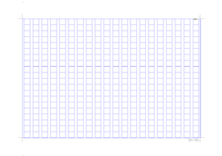 原稿用紙を縦書きにして罫線の色を青にした例の画面イメージ