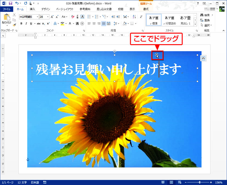 テキストボックス内の文字が白になった画面イメージ