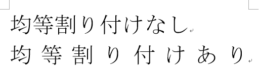 均等割り付けのイメージ