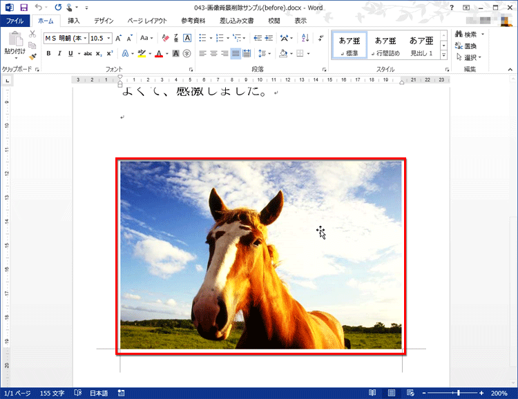 画像をクリックしている画面イメージ