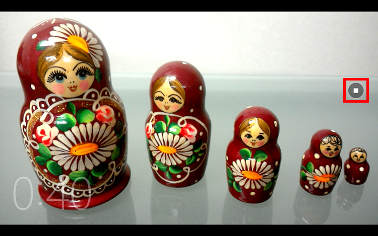 「停止」ボタンをクリックしている画面イメージ