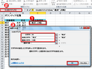 セルC4をアクティブにして、HYPERLINK関数を入力している画面イメージ