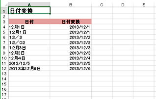 日付変換表の画面イメージ