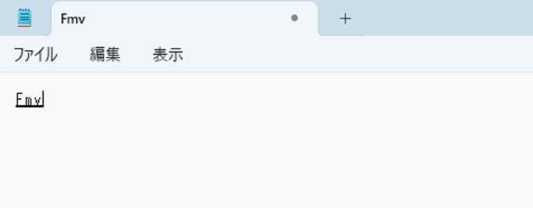 半角小文字に変換されている画面イメージ